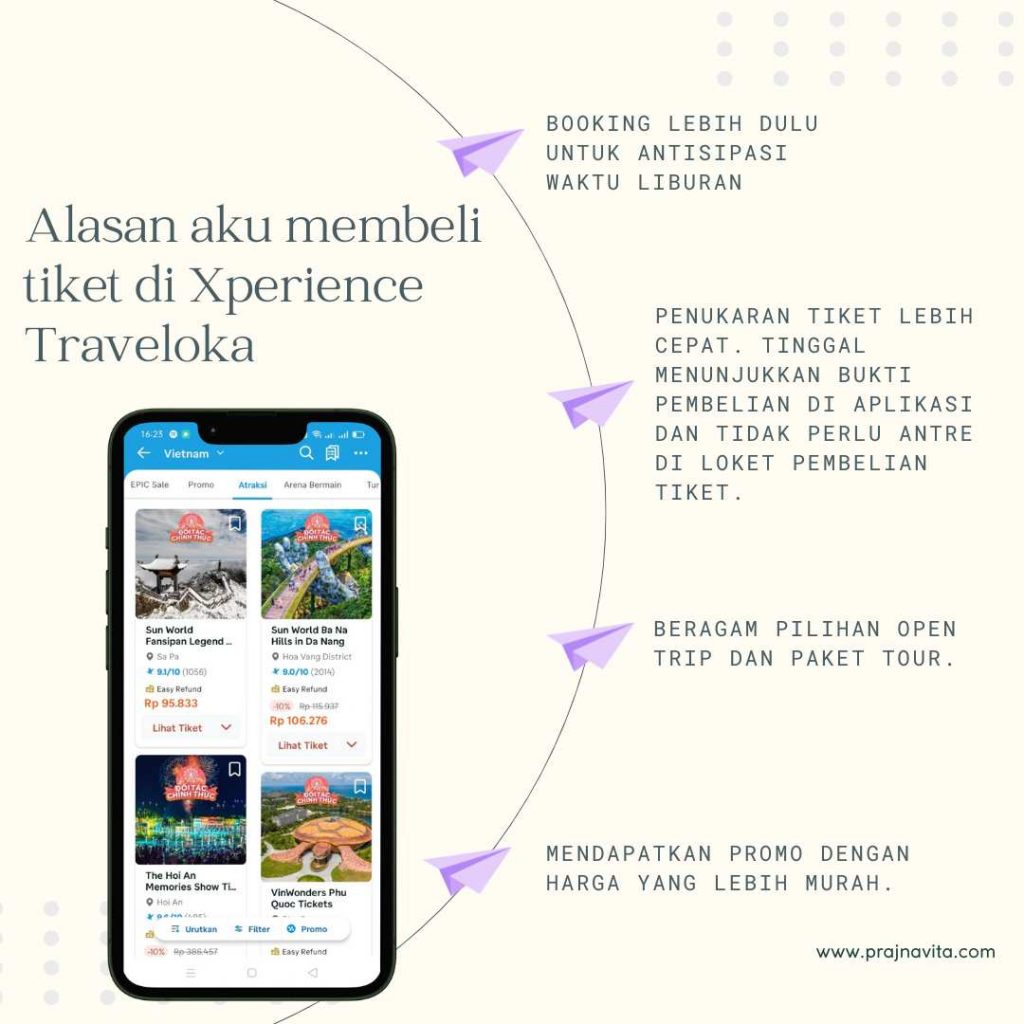 Ini Alasan Kenapa Aku Memilih Membeli Tiket di Xperience Traveloka/Infografis: Prajna Vita